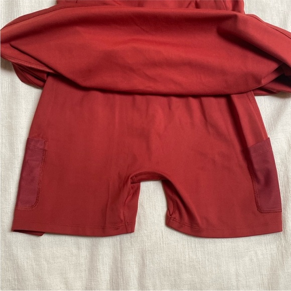 EUC Girlfriend Collective Paloma Racerback Dress M Ember/Red - Picture 2 of 3